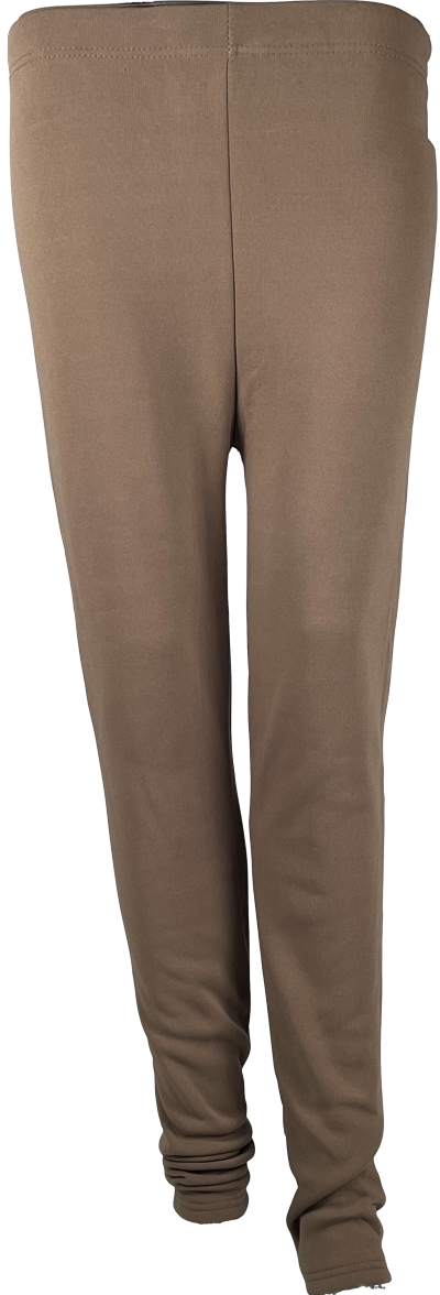 mocha Plain Plus Size Legging With Fleece