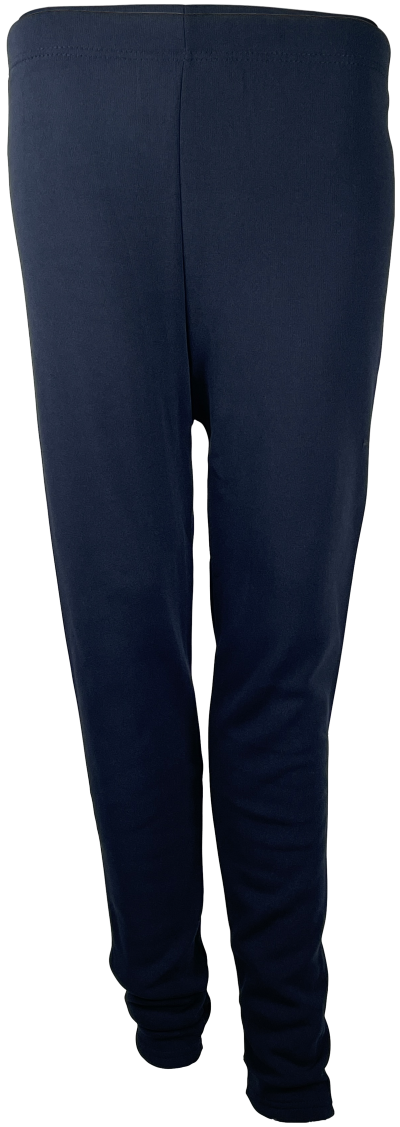 navy Plain Plus Size Legging With Fleece